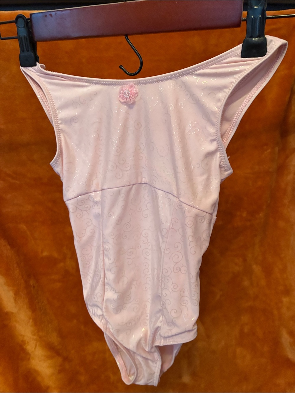 6X Danskin Light Pink Bandeau One-Piece Bodysuit leotard